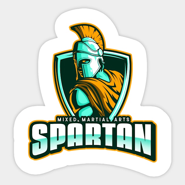 Spartan MMA Mixed Martial Arts Sticker by Tip Top Tee's